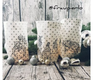 Stickserie ITH - Lichtbeutel Krippenspiel